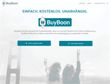 Tablet Screenshot of buyboon.com